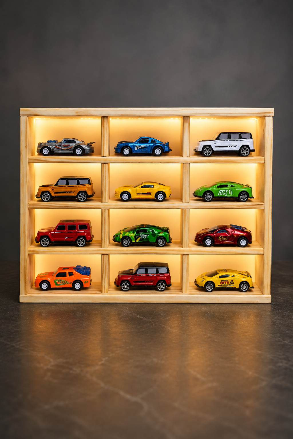 Wooden Car Display Organizer