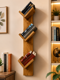 Wall-Mounted Wooden Book Holder