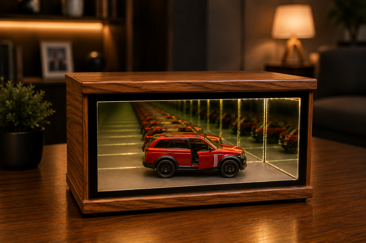 Premium Wooden Car Display Case