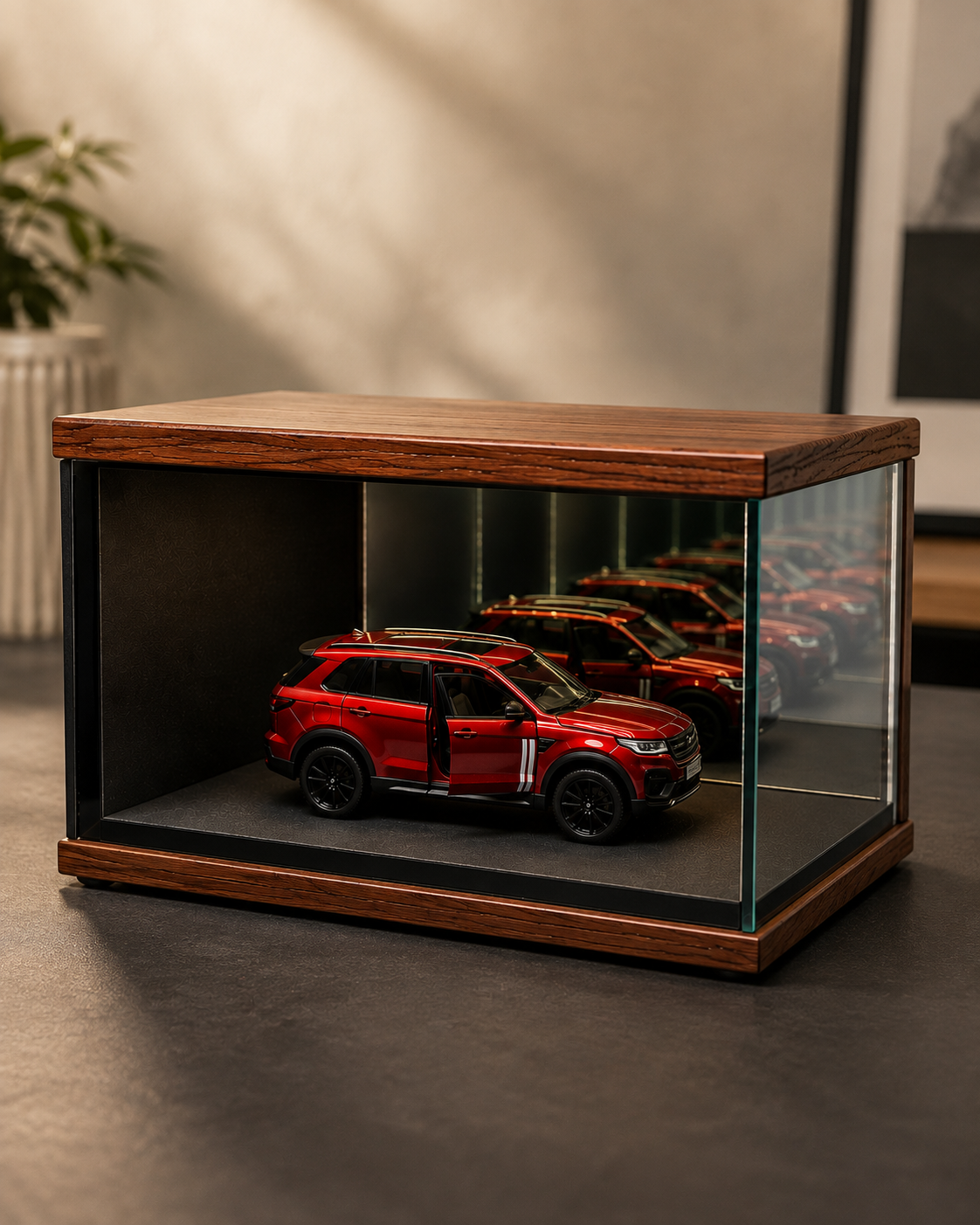 Premium Wooden Car Display Case